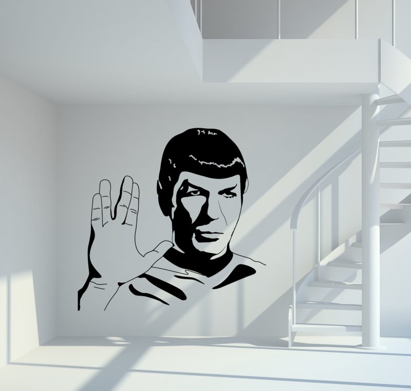 37124 Star Trek Enterprise - Commander Spock Wandtattoo